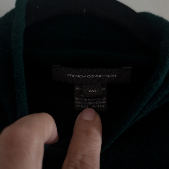 French Connection Forest Green Knit Top - Picture 4 of 6